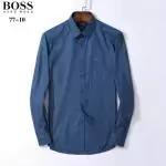 chemise hugo boss en solde b77 single color navy